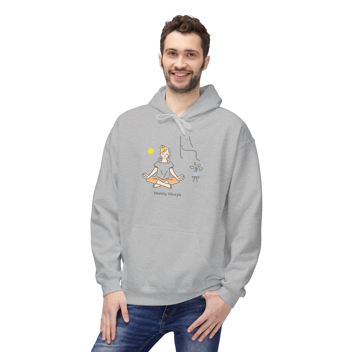 Healthy Lifestyle Illustration Hoodie | Eco-Limited