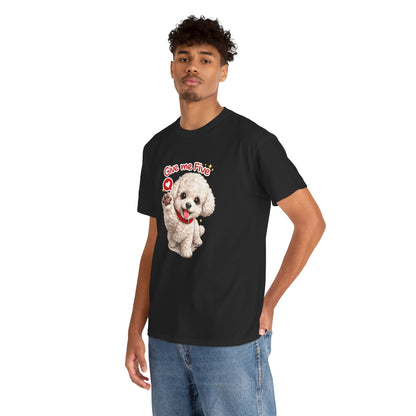 Give Me Five Cute Dog T-Shirt | Eco-Limited