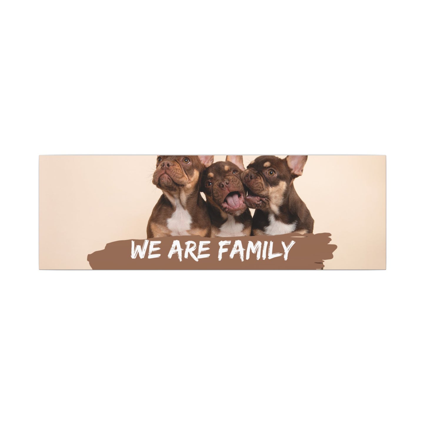 We Are Family French Bulldog Canvas Wall Art