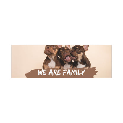 We Are Family French Bulldog Canvas Wall Art