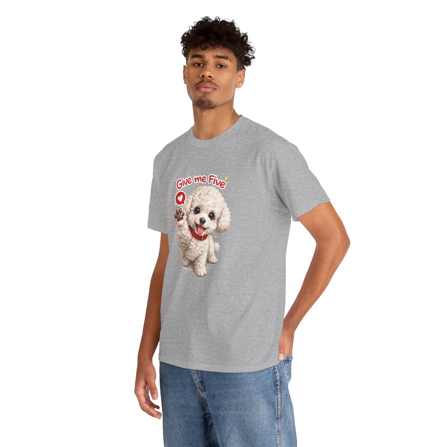 Give Me Five Cute Dog T-Shirt | Eco-Limited