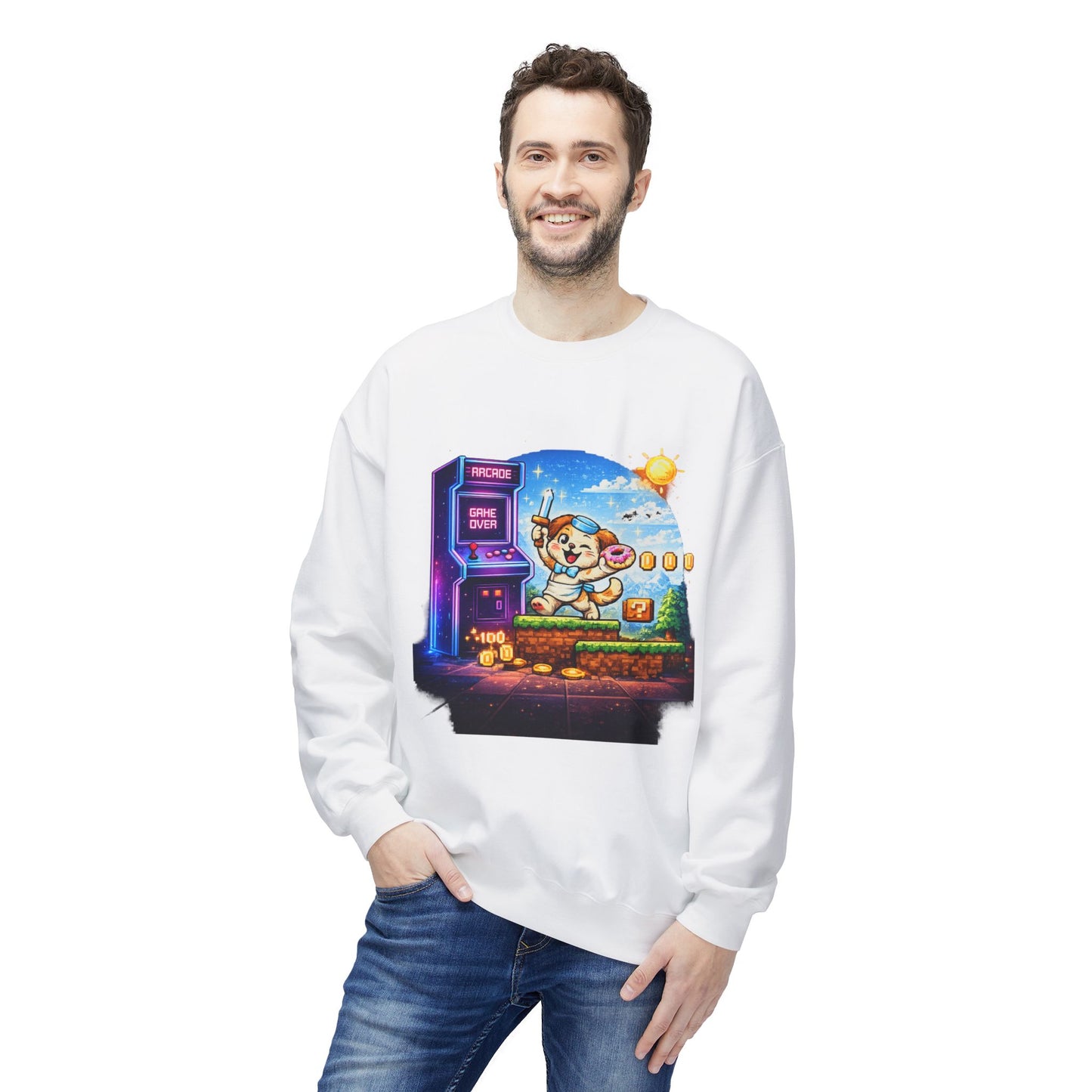 Pixel Arcade Bootleg Graphic Sweater | Eco - Limited