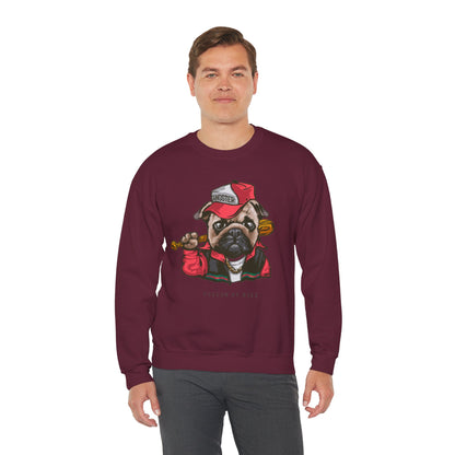 Gangster Pug Graphic Sweater | Eco-Limited