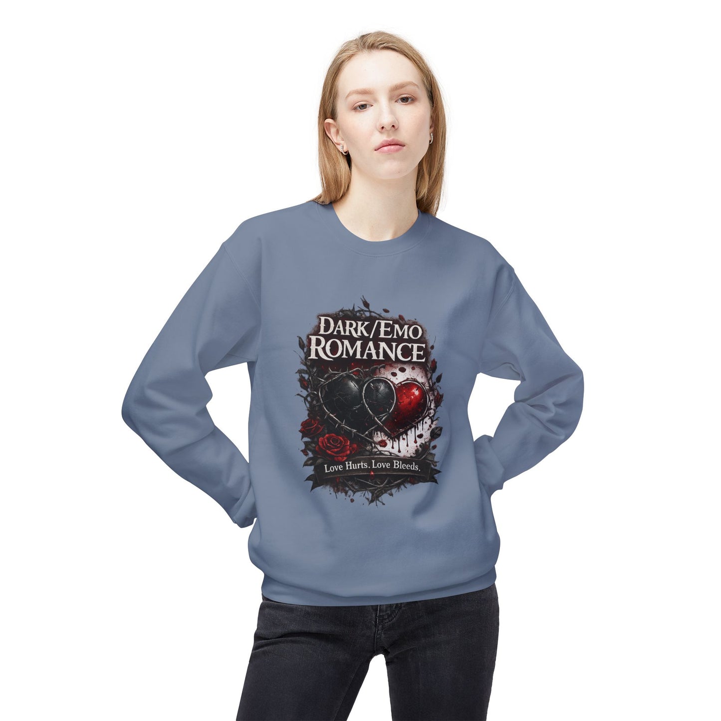 Dark Emo Romance Heart Sweatshirt | Eco-Limited
