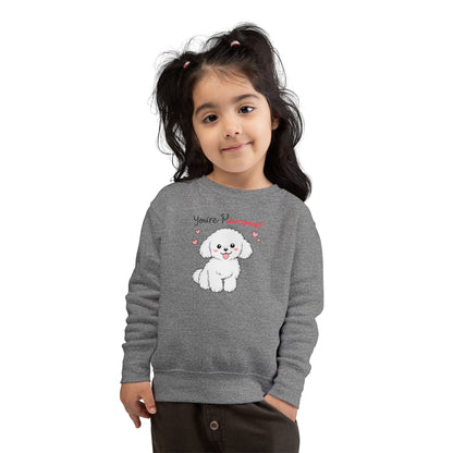 'You're Pawsome!' Cute White Puppy Kids Pullover