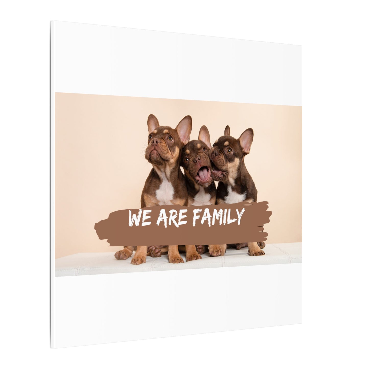 We Are Family French Bulldog Canvas Wall Art