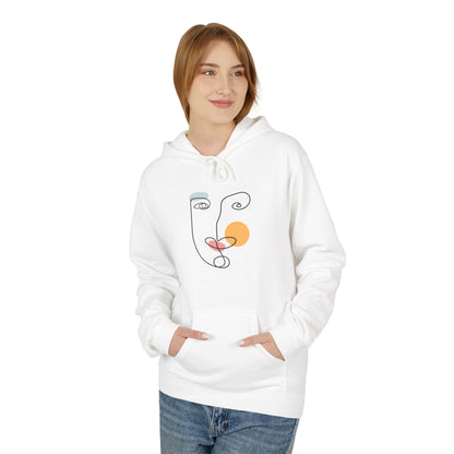 Abstract Line Face Hoodie | Eco-Limited