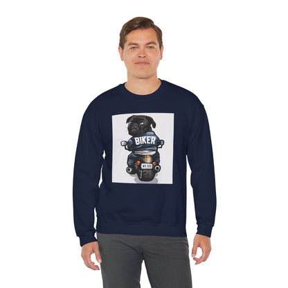 Biker Pug Graphic Sweater | Eco-Limited