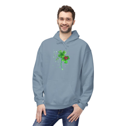 Lucky Heart Clover Watercolor Hoodie | Eco-Limited