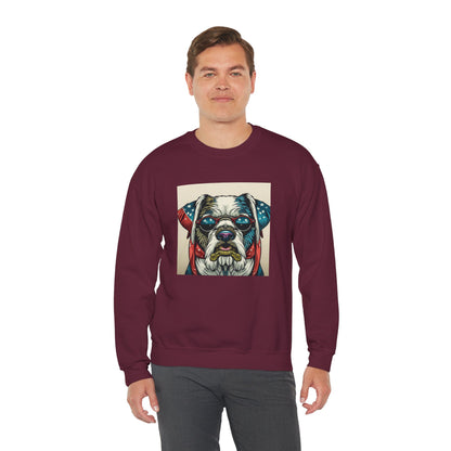Patriot Dog Portrait Sweatshirt | Eco - Limited