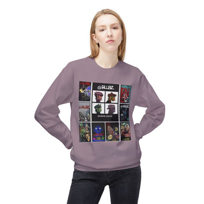 Gorillaz Album Art Collage Graphic Sweatshirt Music Inspired Streetwear