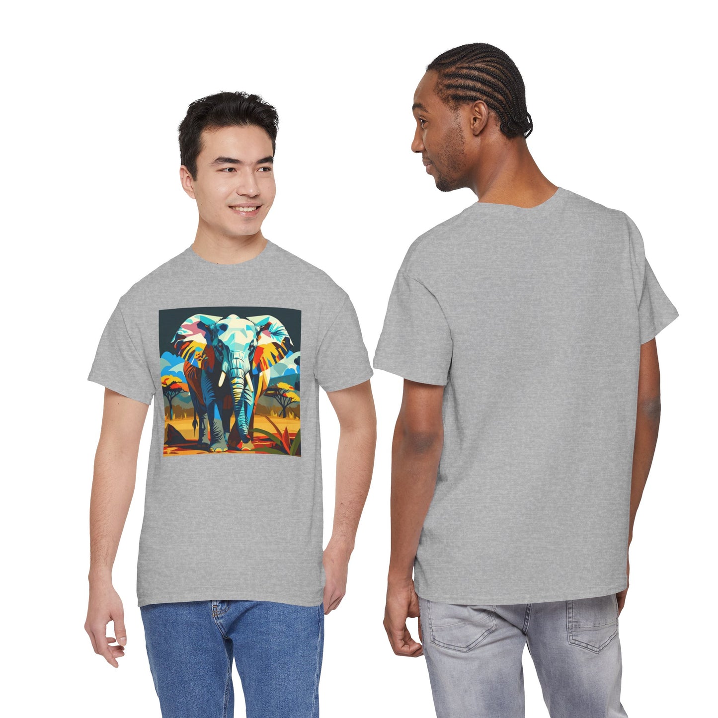 Colorful Elephant Art T-Shirt | Eco-Limited