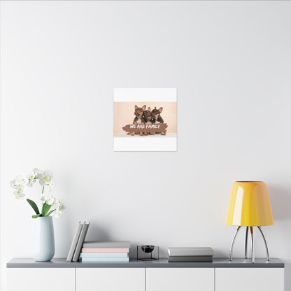 We Are Family French Bulldog Canvas Wall Art