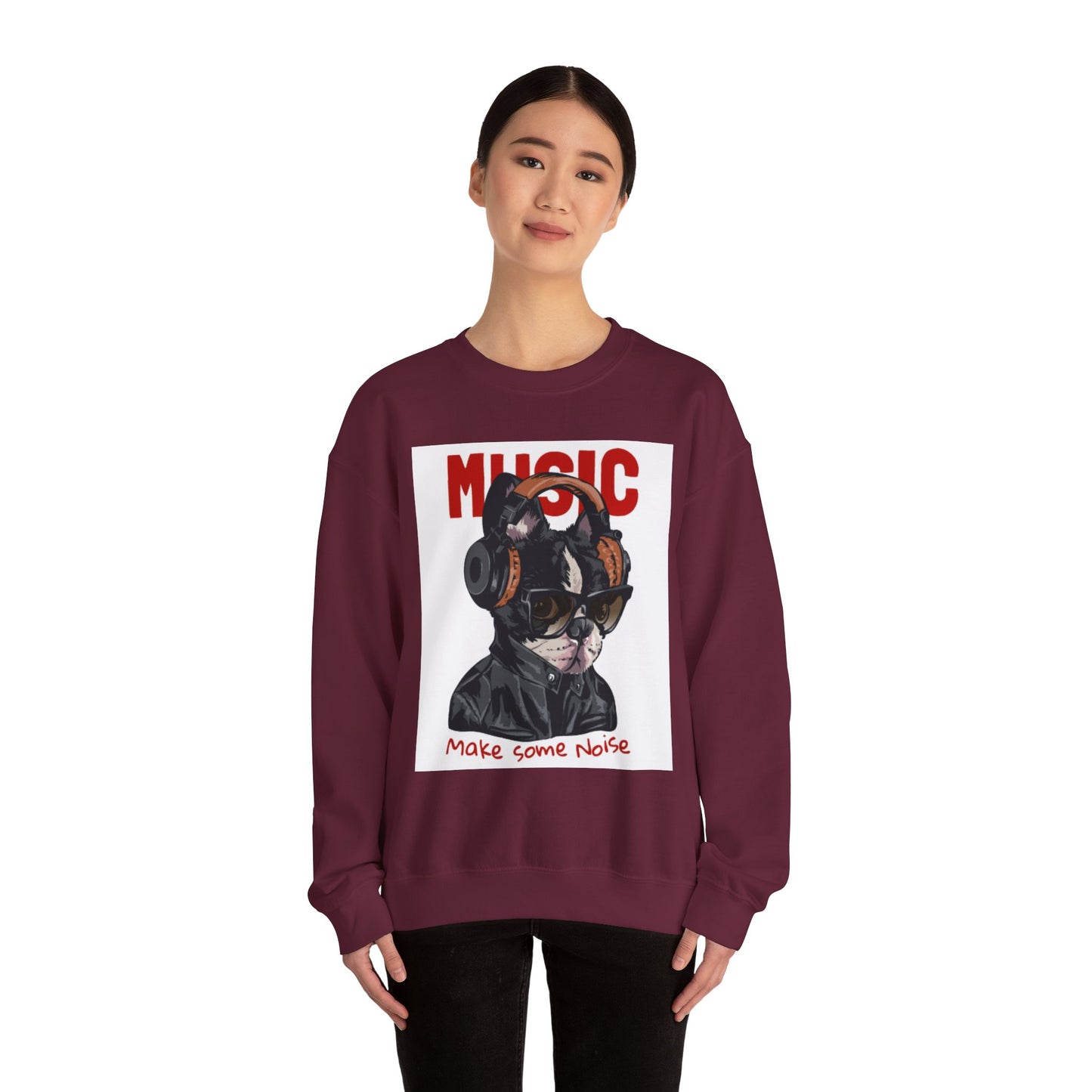 Music Dog “Make Some Noise” Graphic Sweatshirt | Eco-Limited
