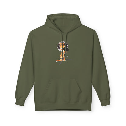 Moonlit Samurai Cat Art Hoodie