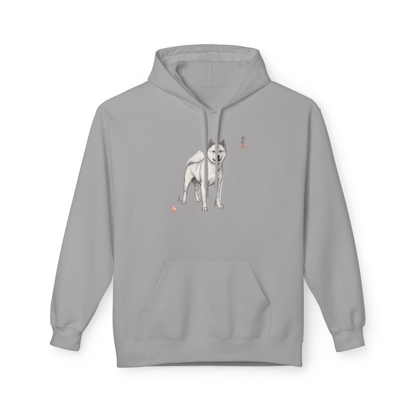 Korean Jindo Ink Illustration Hoodie | Eco-Limited
