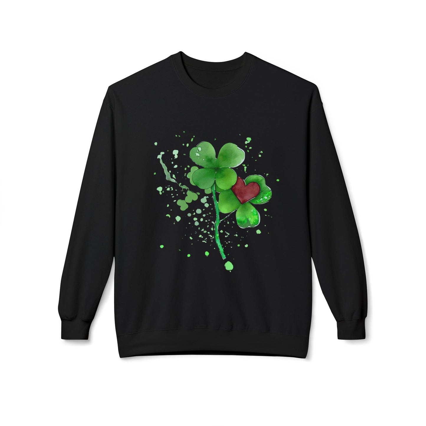 Lucky Love Clover Watercolor Sweatshirt | Eco-Limited