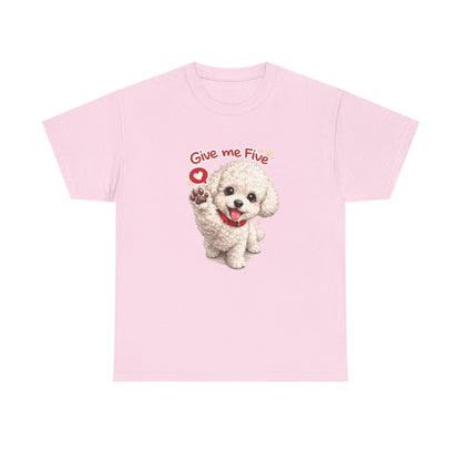 Give Me Five Cute Dog T-Shirt | Eco-Limited