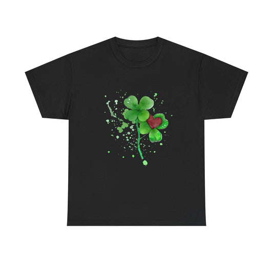Lucky Love Clover Watercolor T-Shirt | Eco-Limited