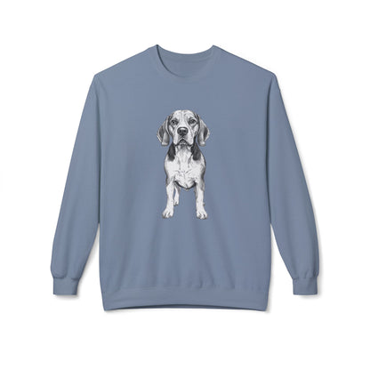 Beagle Sketch Minimal Art Sweatshirt | Eco-Limited