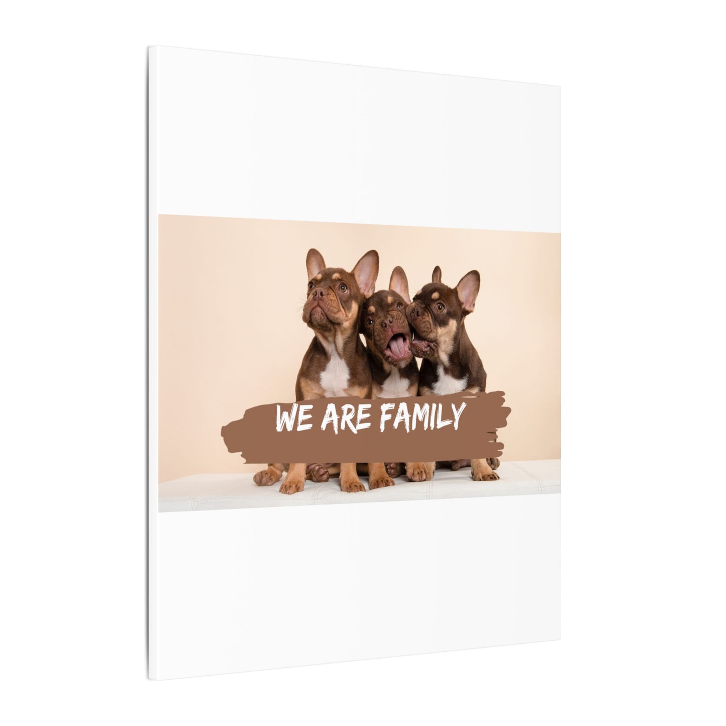 We Are Family French Bulldog Canvas Wall Art