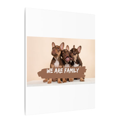 We Are Family French Bulldog Canvas Wall Art