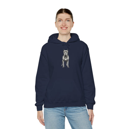 Great Dane Graphic Hoodie — Minimal Black Dog Illustration Sweatshirt