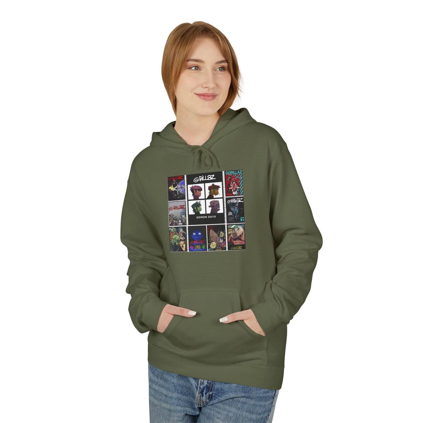 Gorillaz Album Art Collage Graphic Hoodie | Eco-Limited
