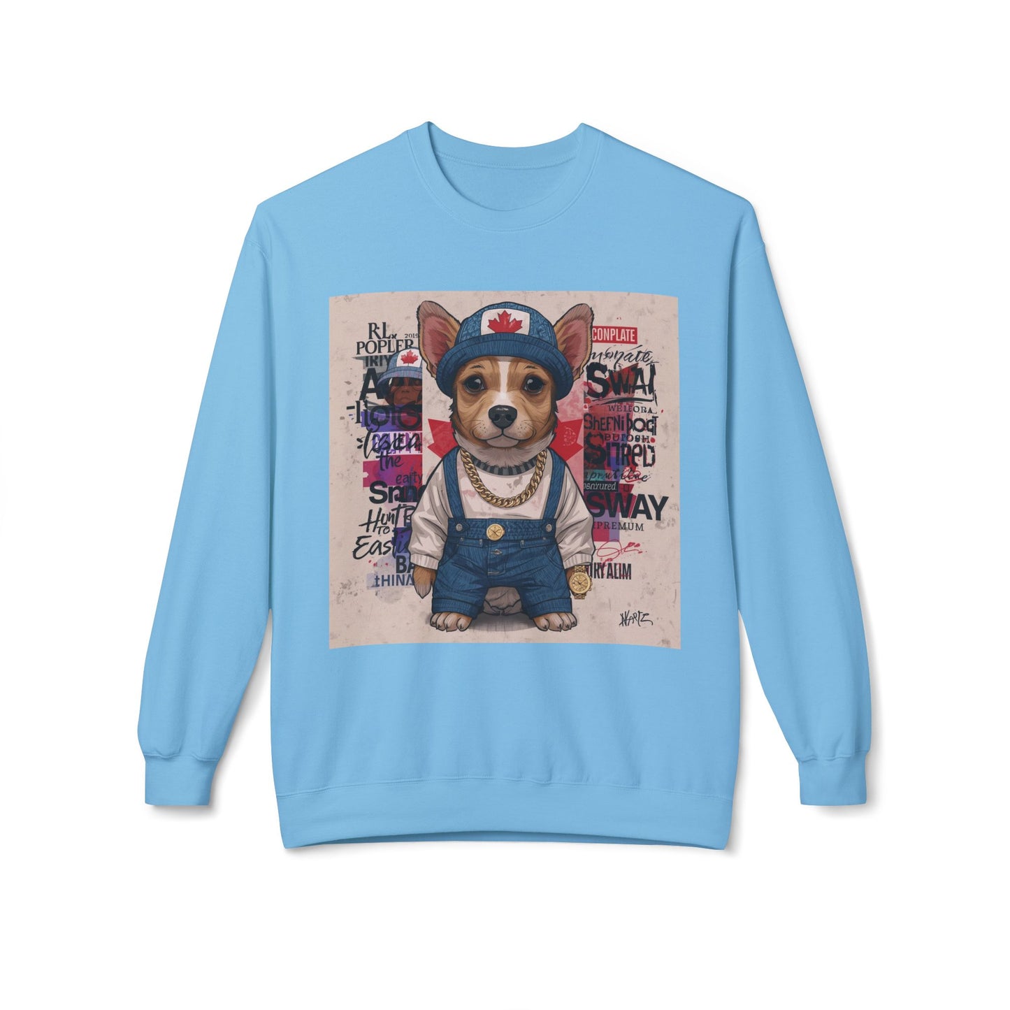 Lucky Street Pup Art Sweater | Eco-Limited