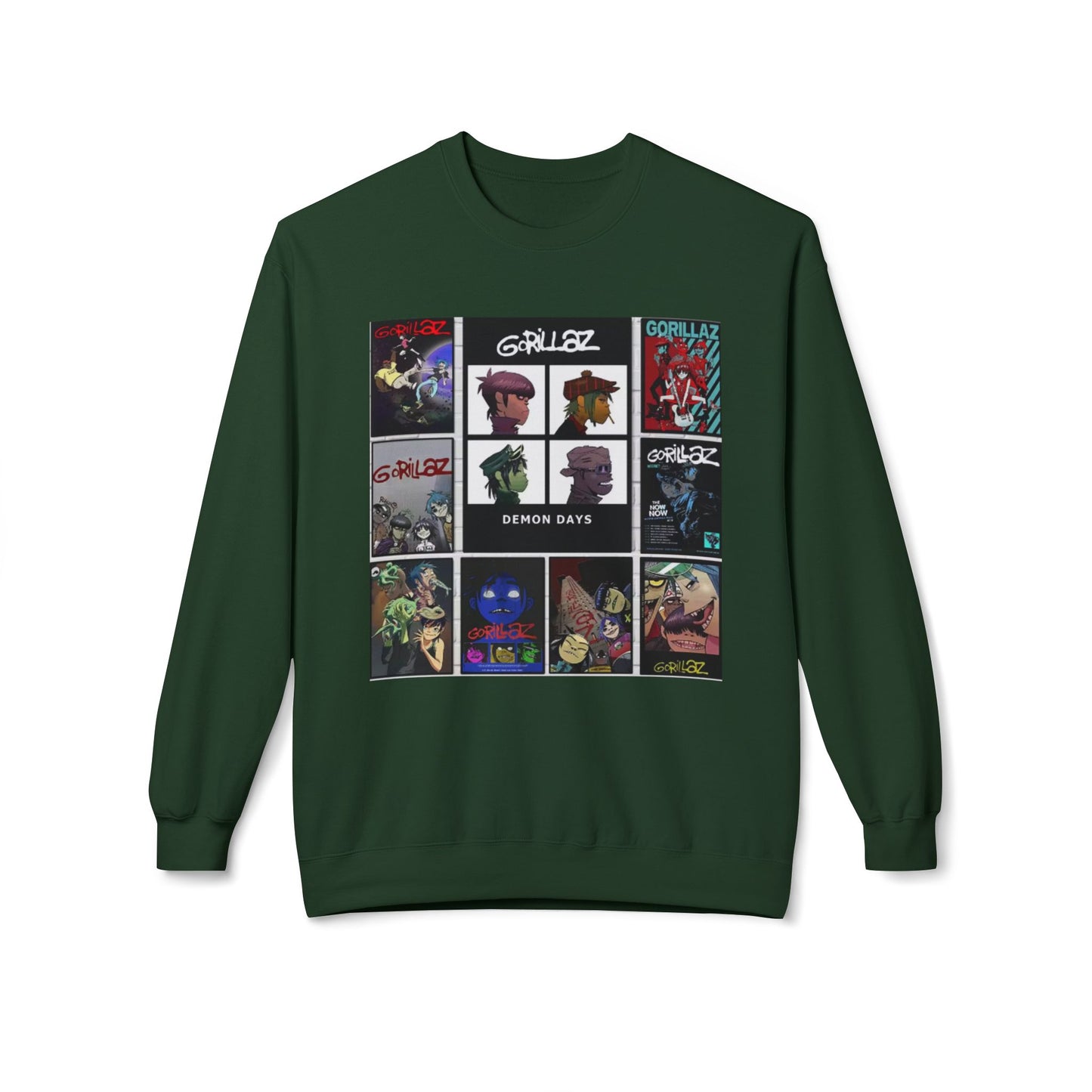 Gorillaz Album Art Collage Graphic Sweatshirt Music Inspired Streetwear
