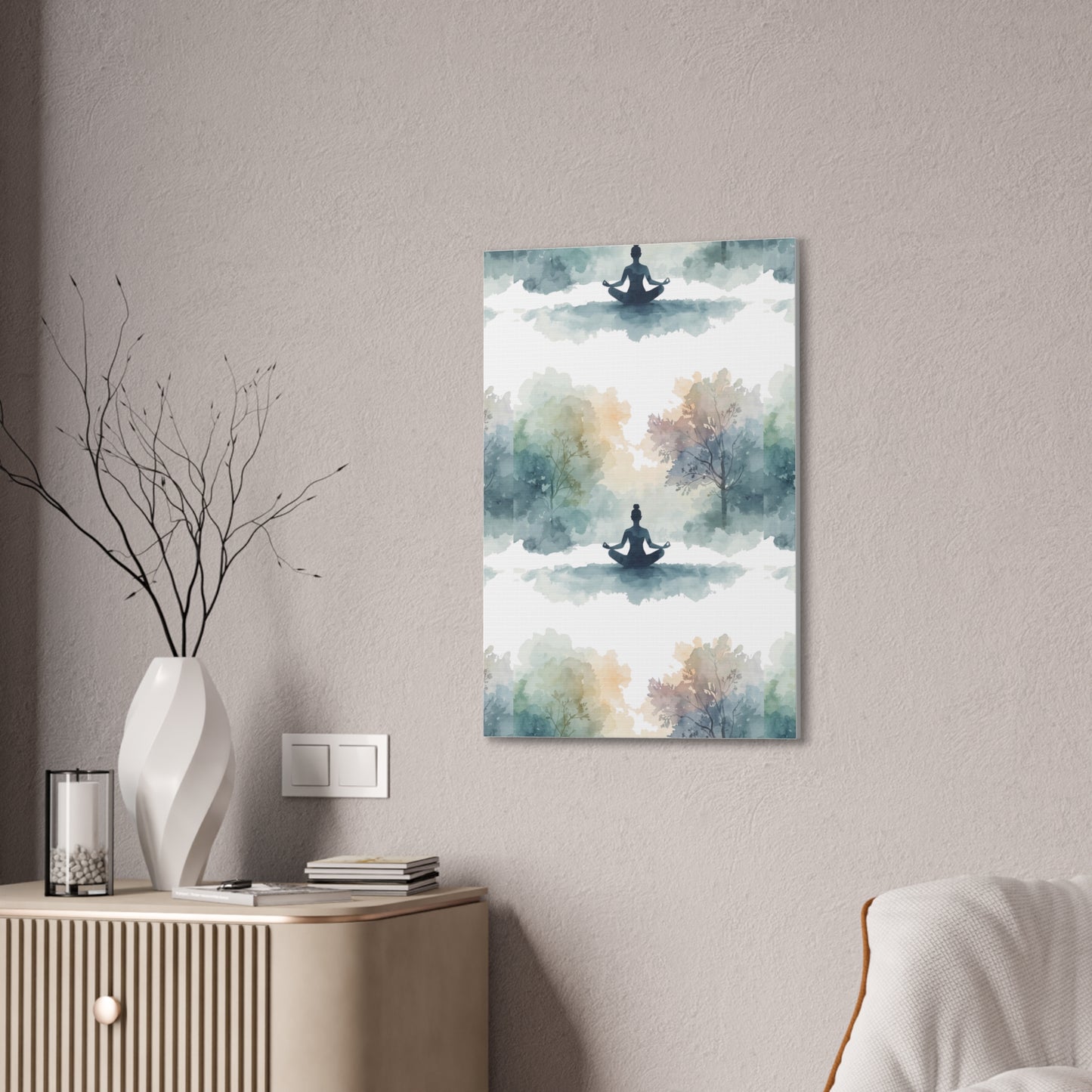 Peace Within Meditation Canvas Wall Art | Eco-Limited