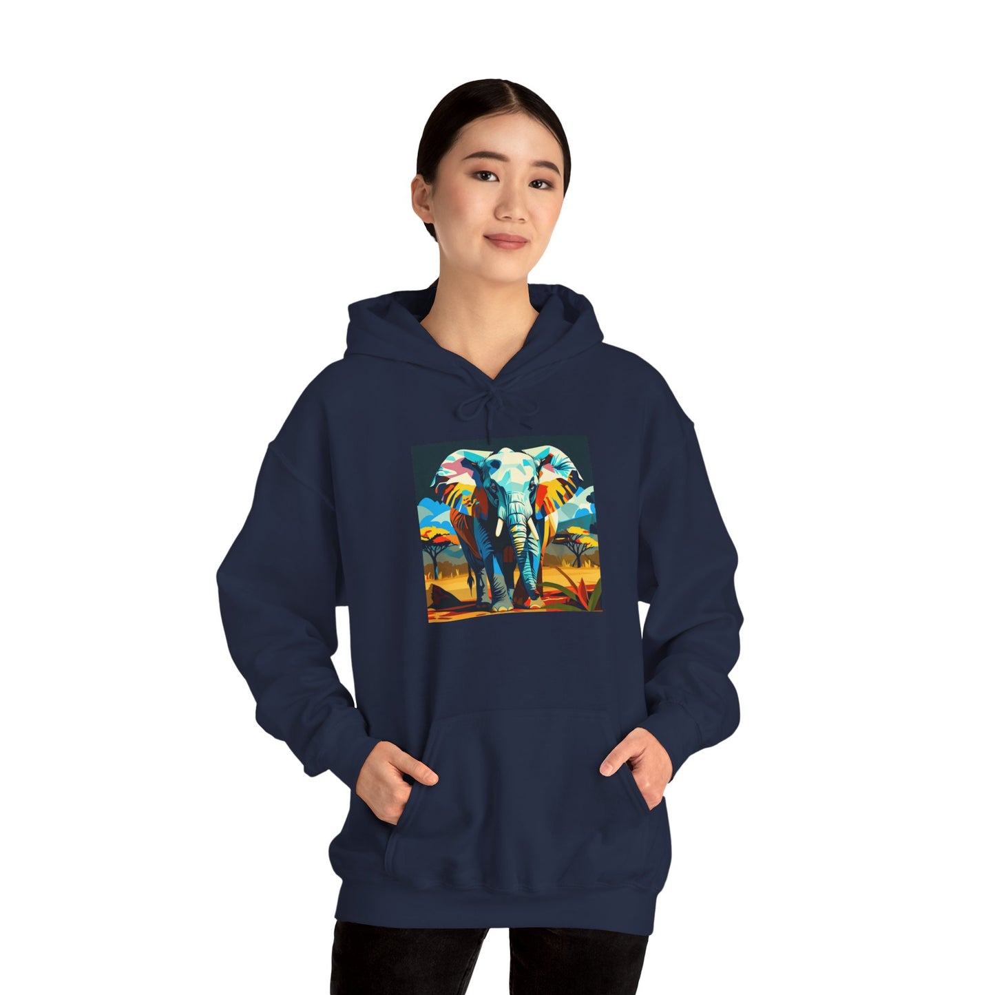 Electric Elephant Art Hoodie | Eco-Limited
