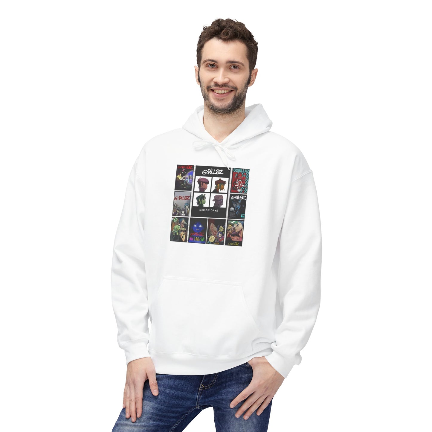Gorillaz Album Art Collage Graphic Hoodie | Eco-Limited