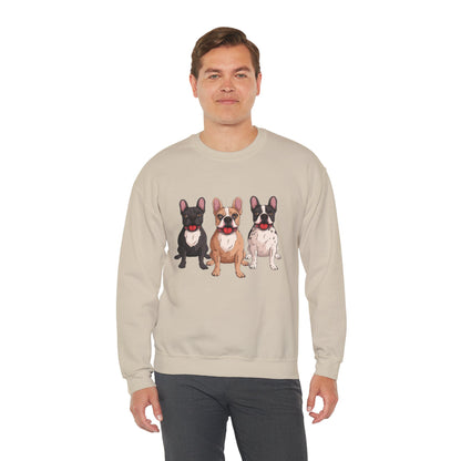 French Bulldog Trio Graphic Sweatshirt|Eco-Friendly - Limited