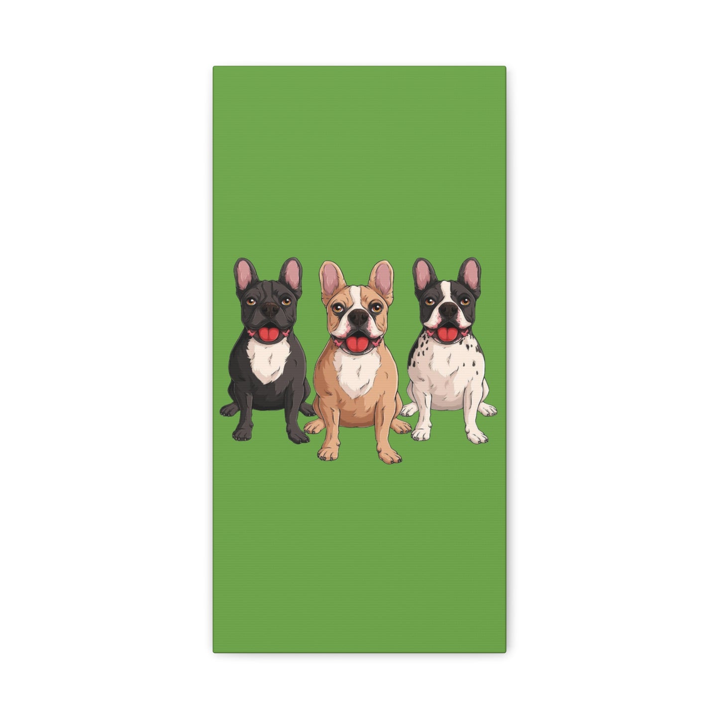 French Bulldog Trio Canvas Wall Art|Eco-Friendly - Limited