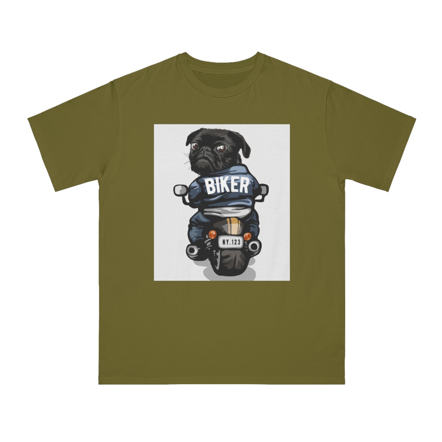 Organic Biker Pug T-Shirt | Organic-Limited