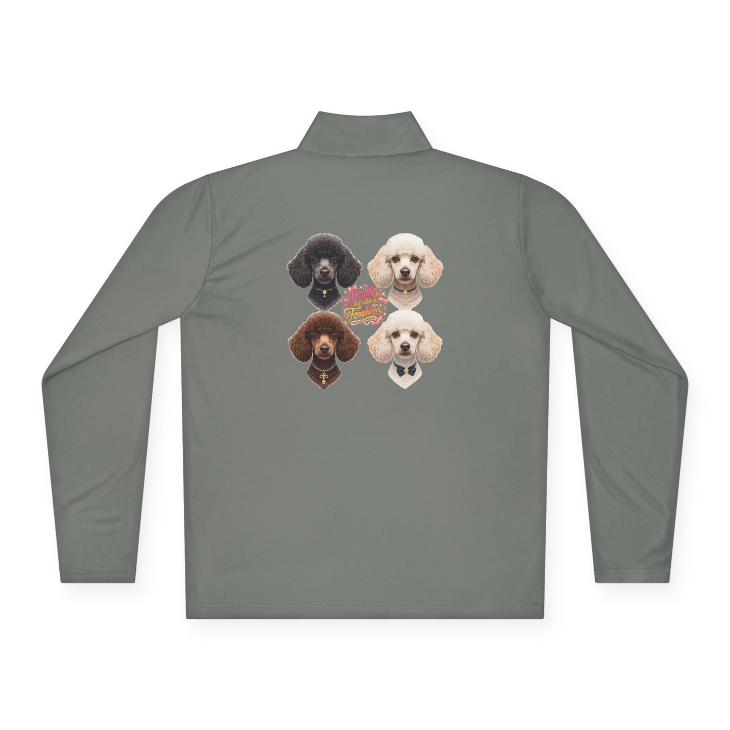 Poodles But Make It Fashion Quarter-Zip Pullover | Eco-Limited