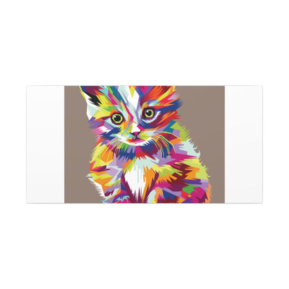 Vibrant Stretched Wall Art for Cat Lovers