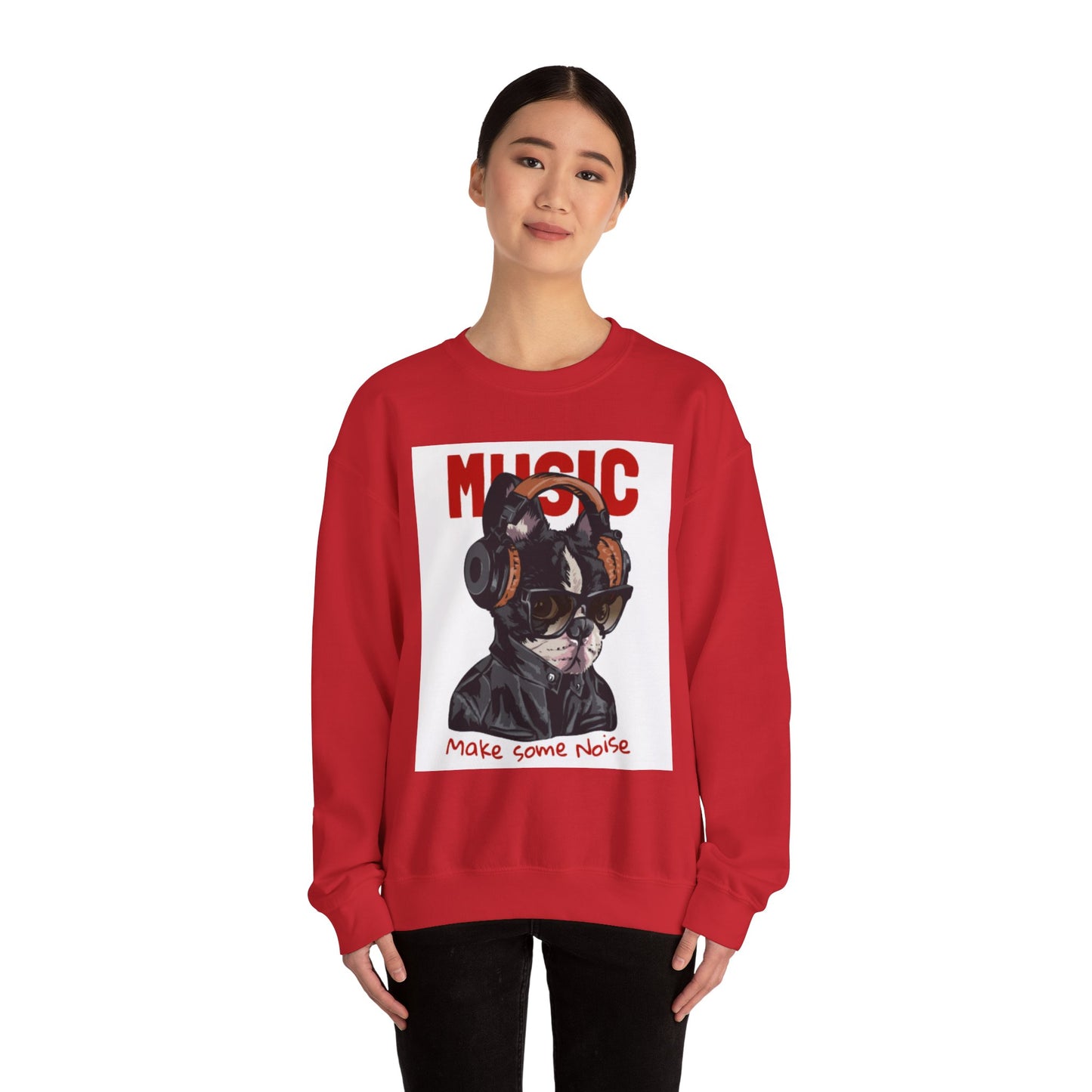 Music Dog “Make Some Noise” Graphic Sweatshirt | Eco-Limited