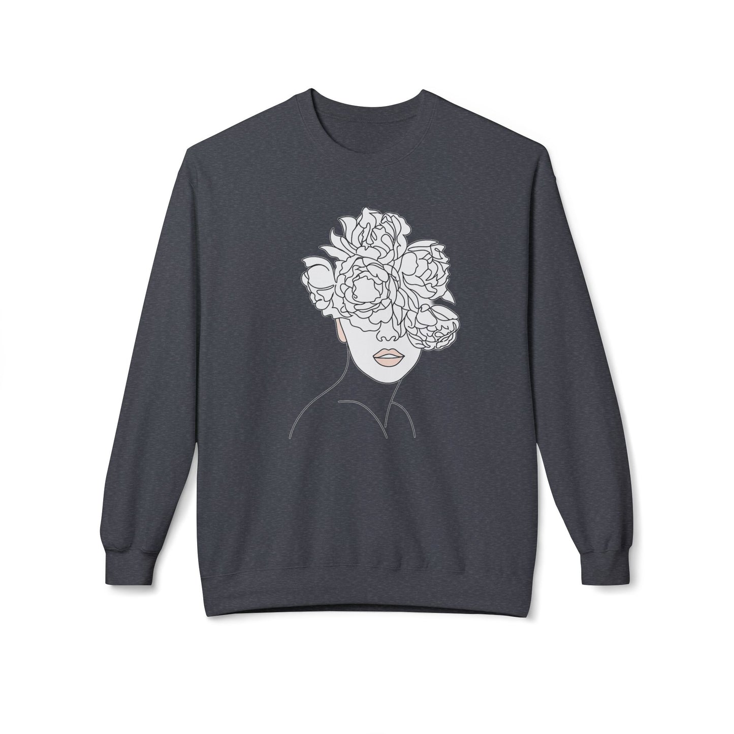 Floral Line Portrait Sweatshirt | Eco-Limited