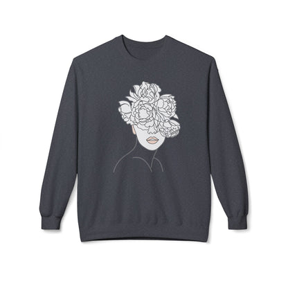 Floral Line Portrait Sweatshirt | Eco-Limited