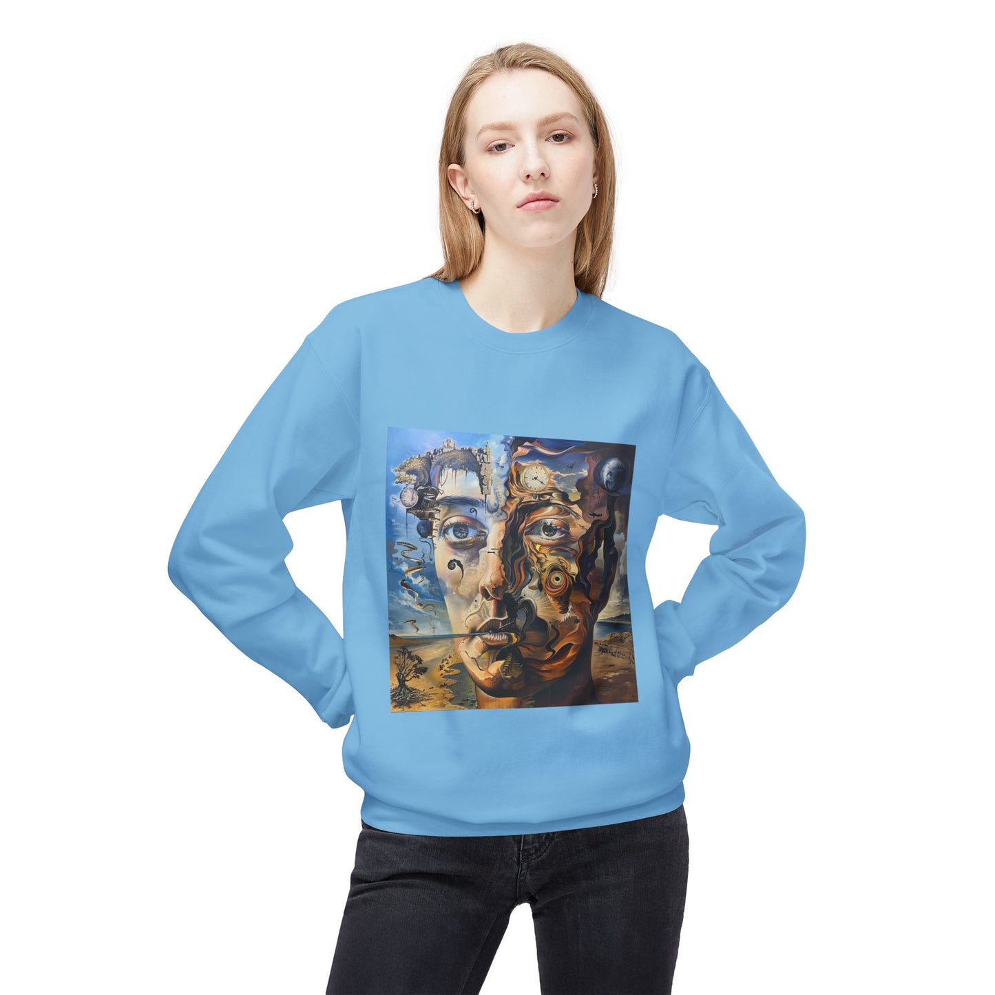 Surreal Split Mind Art Sweatshirt | Eco-Limited