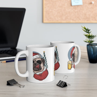 Funny Christmas Pug Coffee Cup (11oz & 15oz)