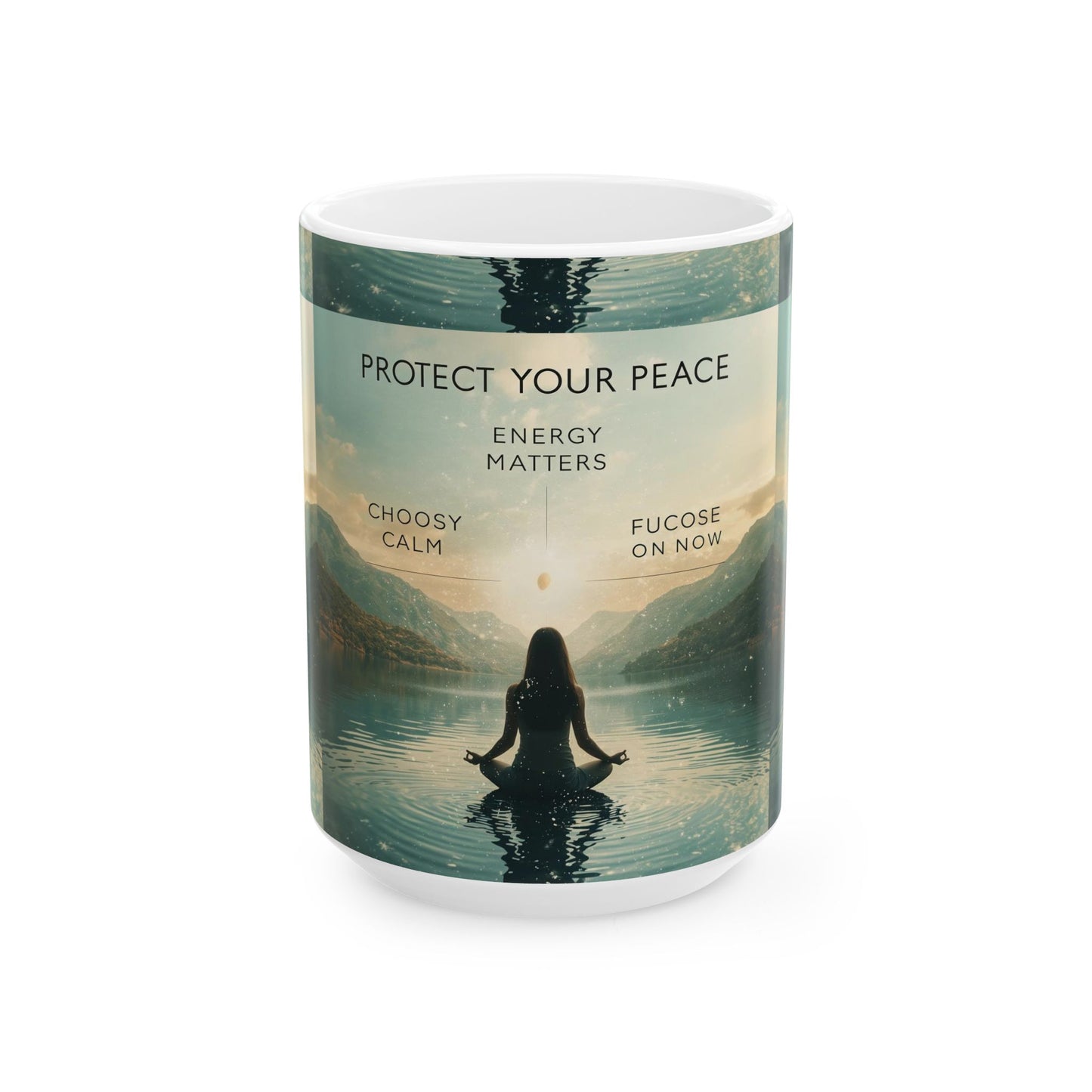 Protect Your Peace Meditation Ceramic Mug | Eco-Limited