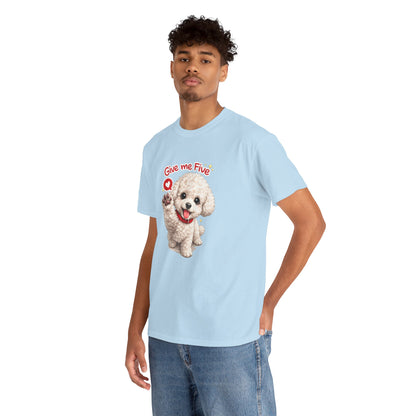 Give Me Five Cute Dog T-Shirt | Eco-Limited