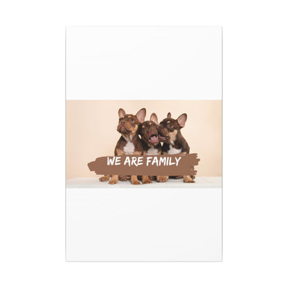 We Are Family French Bulldog Canvas Wall Art