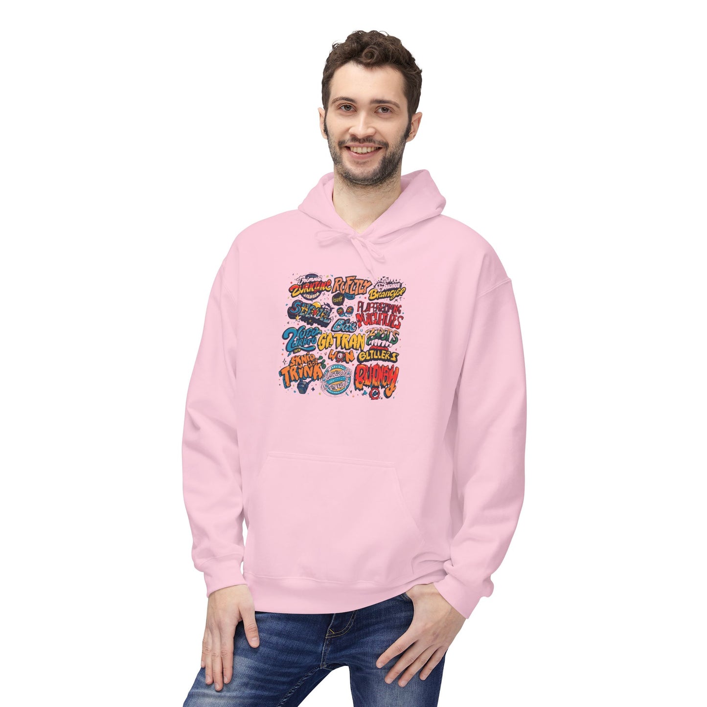 Retro Sticker Collage Graphic Hoodie|Eco-Friendly - Limited