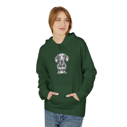 Dachshund Sketch Minimal Art Hoodie | Eco-Limited