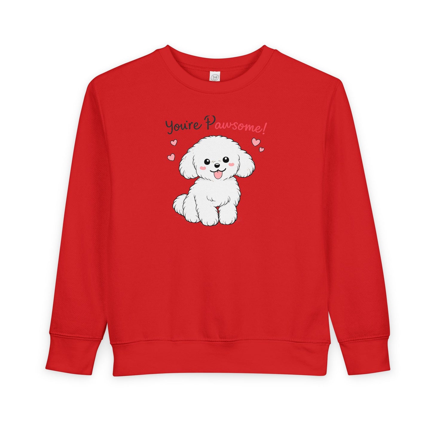 'You're Pawsome!' Cute White Puppy Kids Pullover