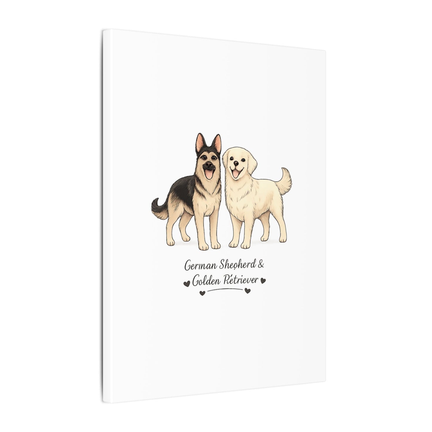 German Shepherd & Golden Retriever Canvas Wall Art
